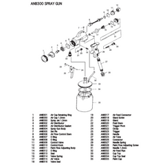 Apollo ANB300 Gun Air Distributor Gasket - ANB303